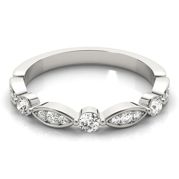 0.25 Ct Lab-Grown Diamond Wedding Band in 10K White Gold