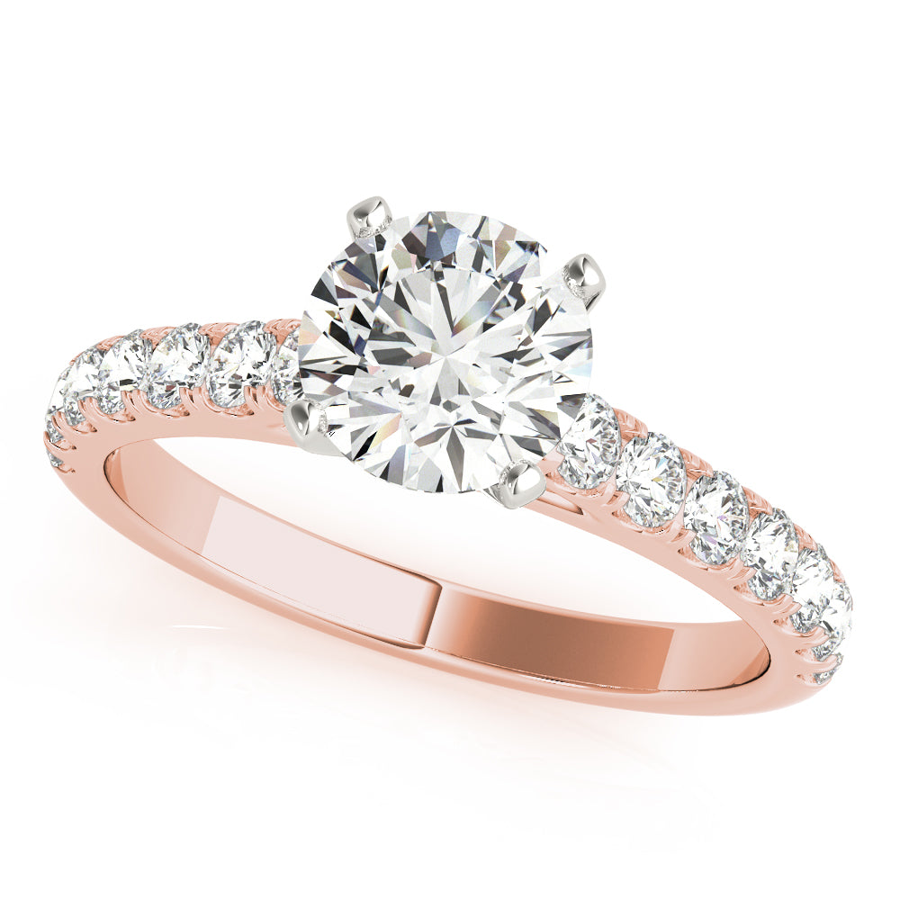 Elegant 10K White & Yellow Gold Split Prong Wedding Band with 1ct SI1 Diamonds (E/F/G)