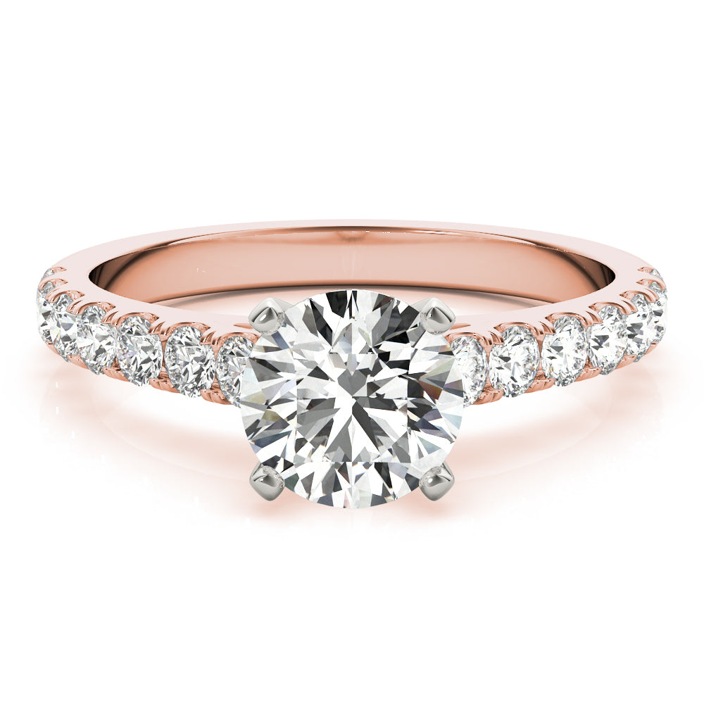 Elegant 10K White & Yellow Gold Split Prong Wedding Band with 1ct SI1 Diamonds (E/F/G)