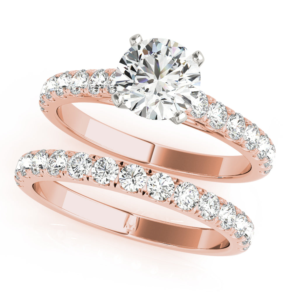 Elegant 10K White & Yellow Gold Split Prong Wedding Band with 1ct SI1 Diamonds (E/F/G)