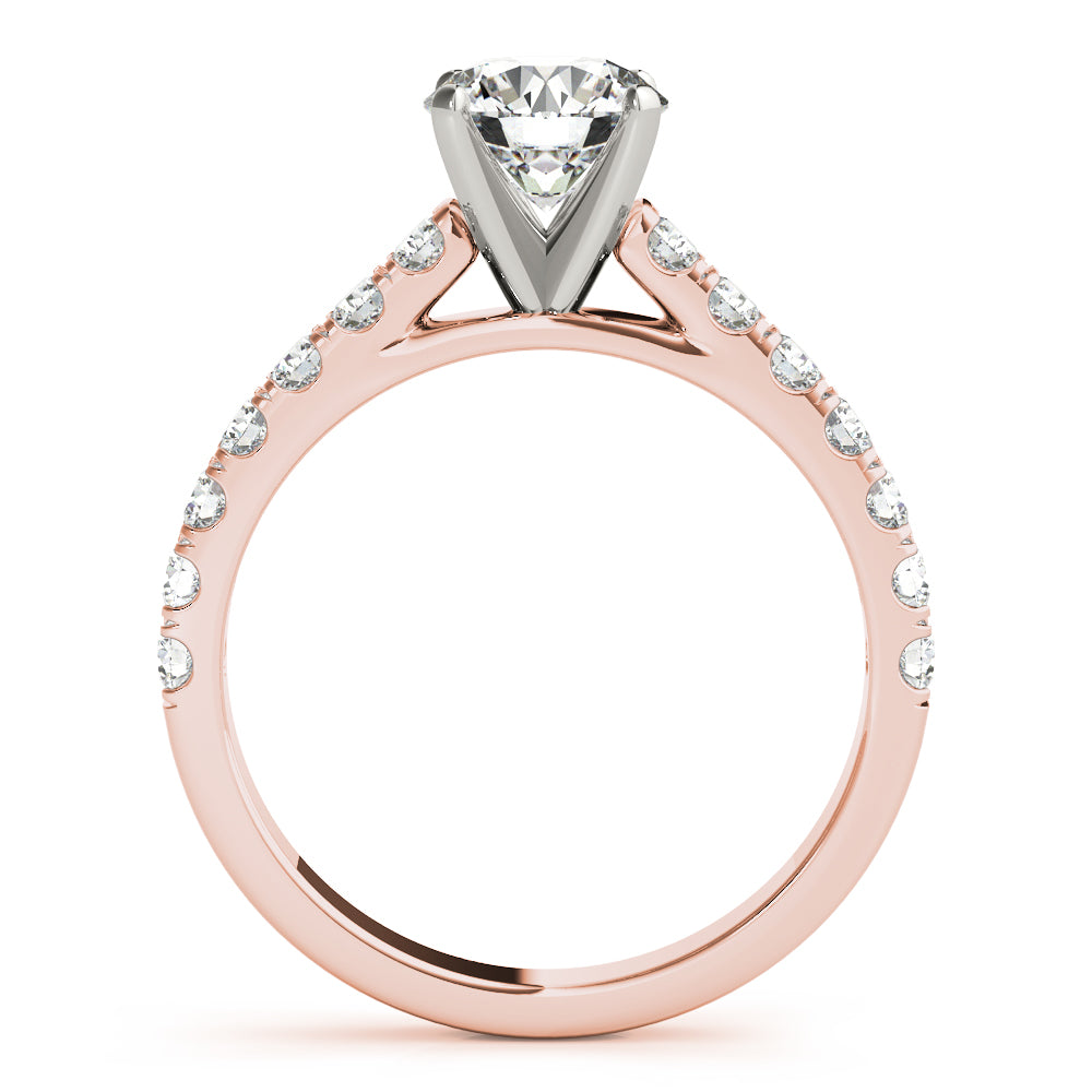 Elegant 10K White & Yellow Gold Split Prong Wedding Band with 1ct SI1 Diamonds (E/F/G)