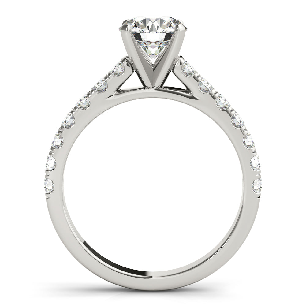 Elegant 10K White & Yellow Gold Split Prong Wedding Band with 1ct SI1 Diamonds (E/F/G)