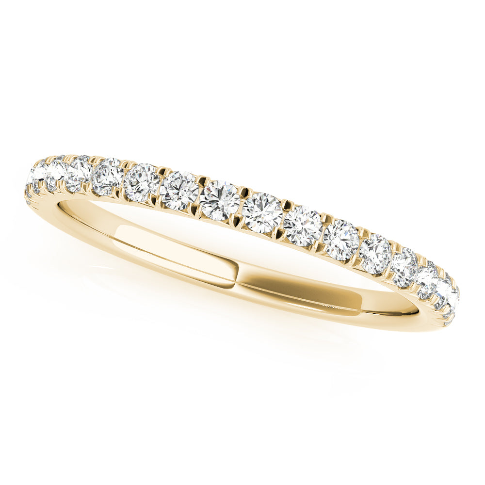 Gorgeous 10K Split Prong Wedding Band - 1/4 ct Diamond with Elegant Gold Design