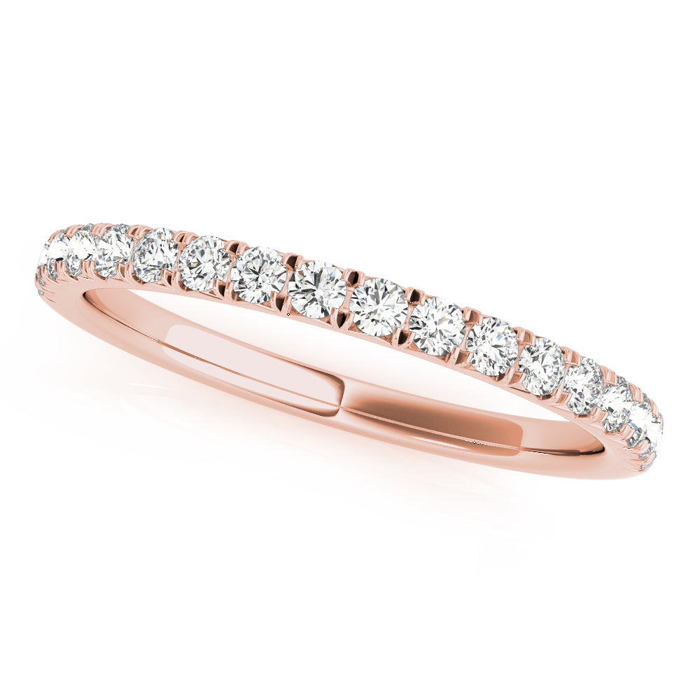 Gorgeous 10K Split Prong Wedding Band - 1/4 ct Diamond with Elegant Gold Design