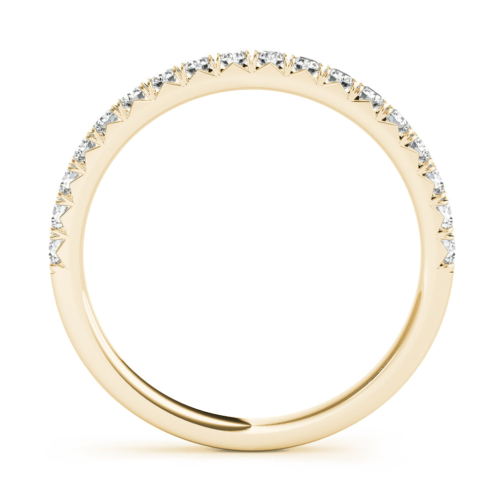 Gorgeous 10K Split Prong Wedding Band - 1/4 ct Diamond with Elegant Gold Design