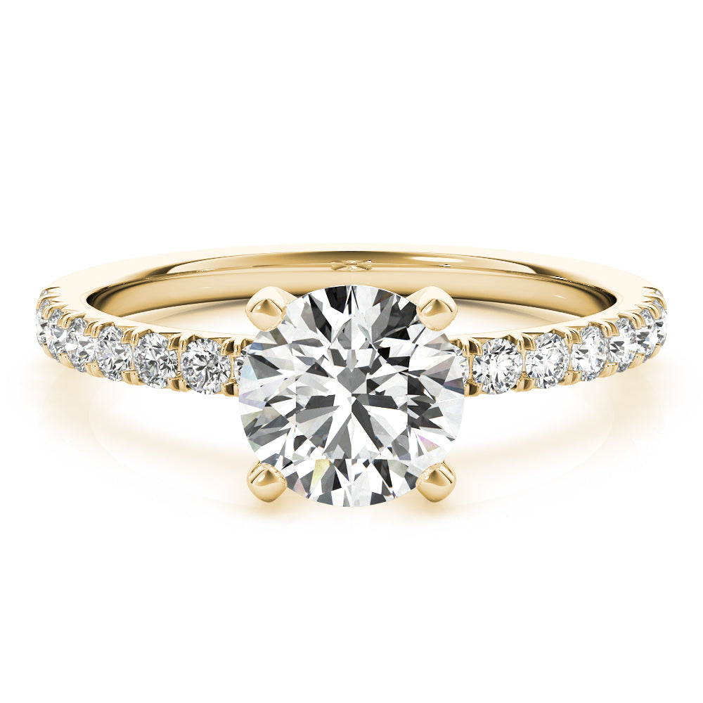 Gorgeous 10K Split Prong Wedding Band - 1/4 ct Diamond with Elegant Gold Design