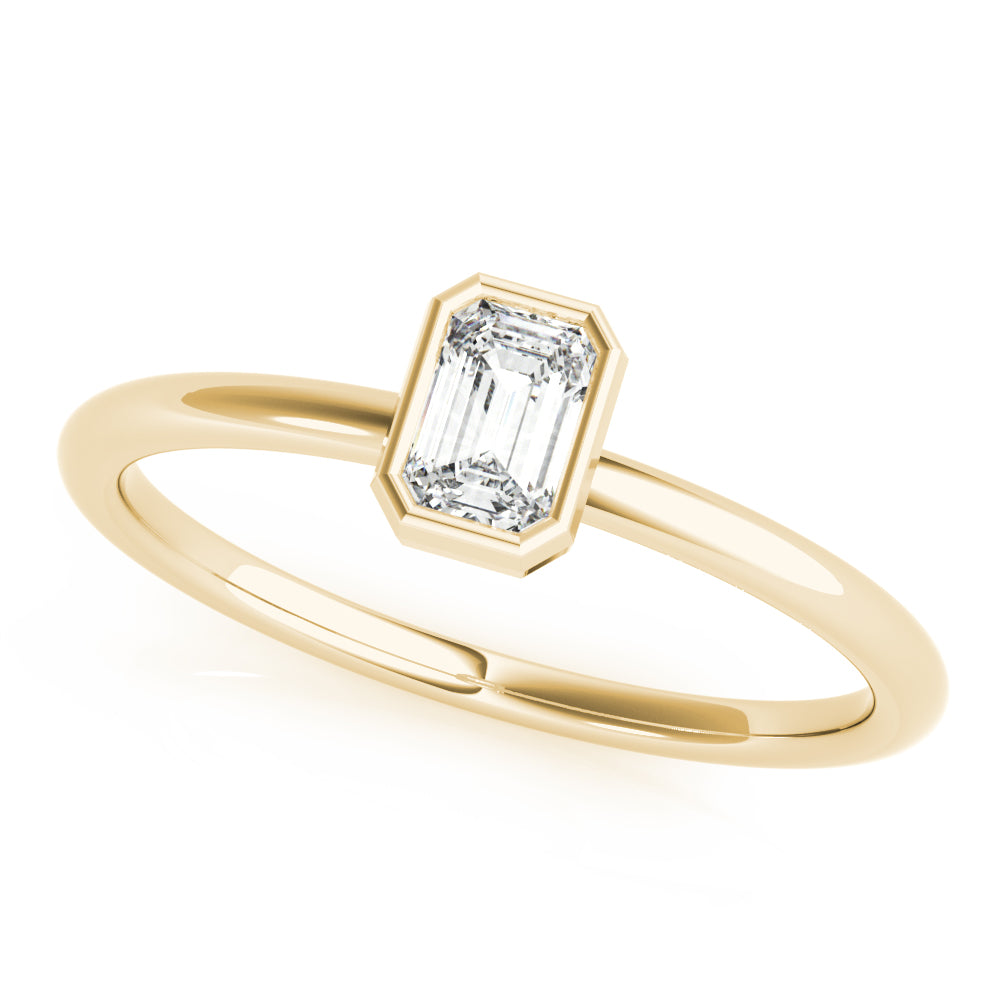 1/3 CT Emerald Cut Diamond FG/VVS1 Solitaire Engagement Ring for Women
