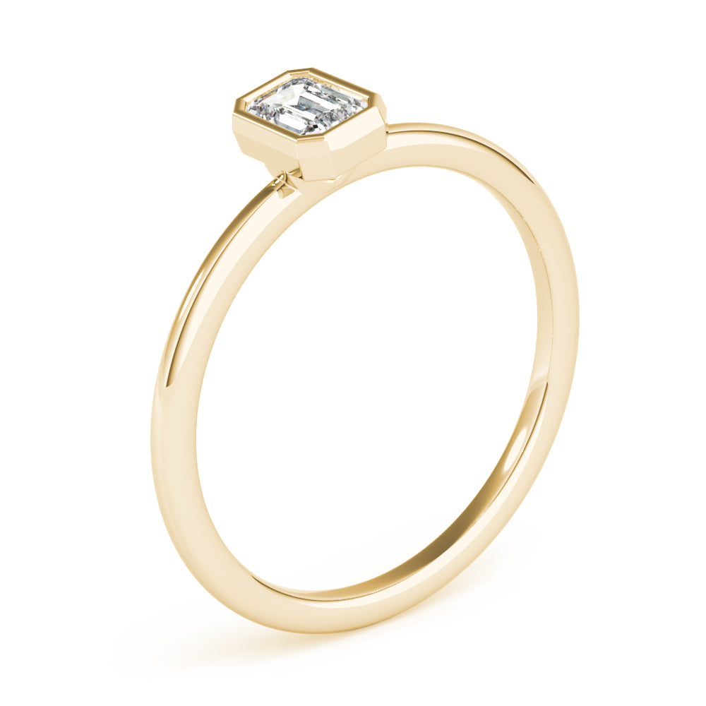 1/3 CT Emerald Cut Diamond FG/VVS1 Solitaire Engagement Ring for Women