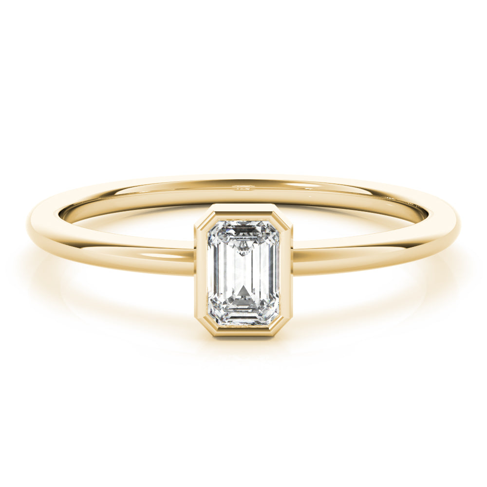 1/3 CT Emerald Cut Diamond FG/VVS1 Solitaire Engagement Ring for Women
