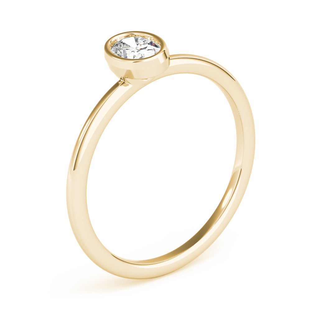 1/4 ct Oval Shape Diamond Solitaire Engagement Ring In 10K Yellow Gold