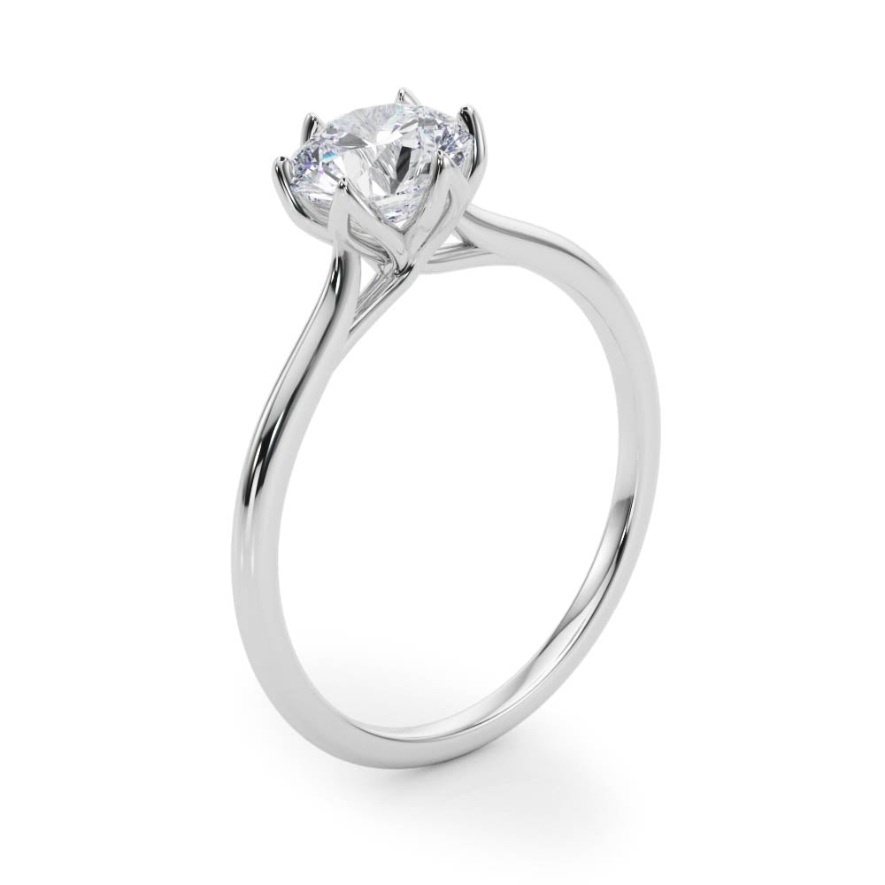 GRA Certified 0.50Ct D/VVS1 Solitaire Engagement Rings 14K Gold Plated