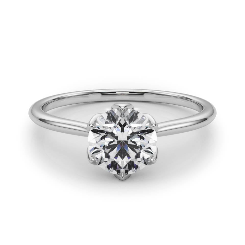 GRA Certified 0.50Ct D/VVS1 Solitaire Engagement Rings 14K Gold Plated