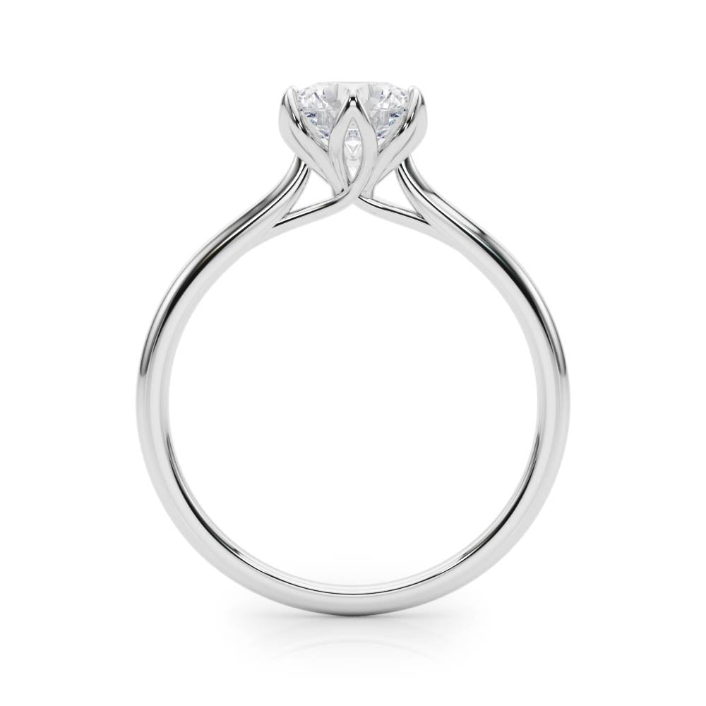 GRA Certified 0.50Ct D/VVS1 Solitaire Engagement Rings 14K Gold Plated