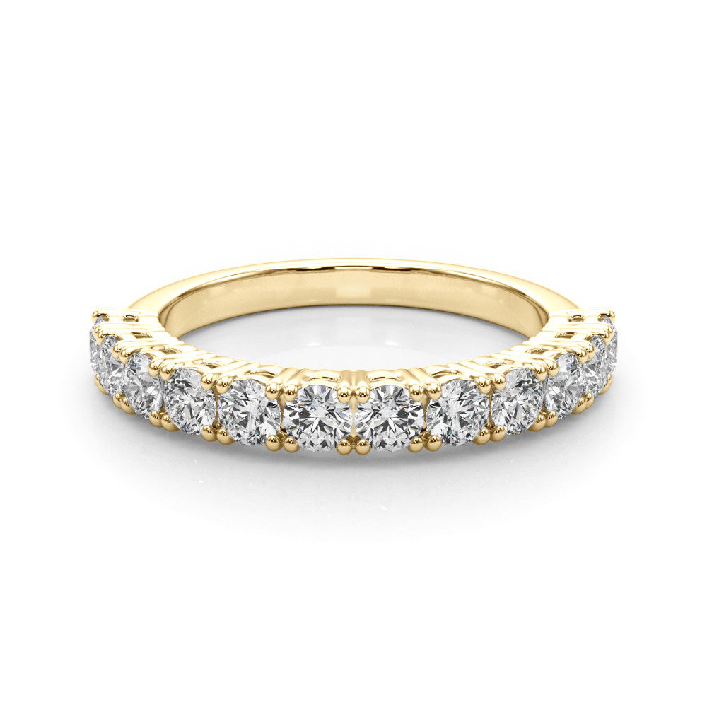 1/4 Carat FG/VS1 Prong Set Diamond Wedding Band In 10K White & Yellow Gold
