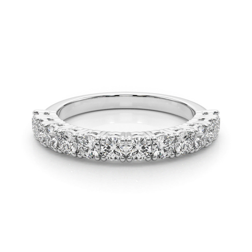 1/4 Carat FG/VS1 Prong Set Diamond Wedding Band In 10K White & Yellow Gold