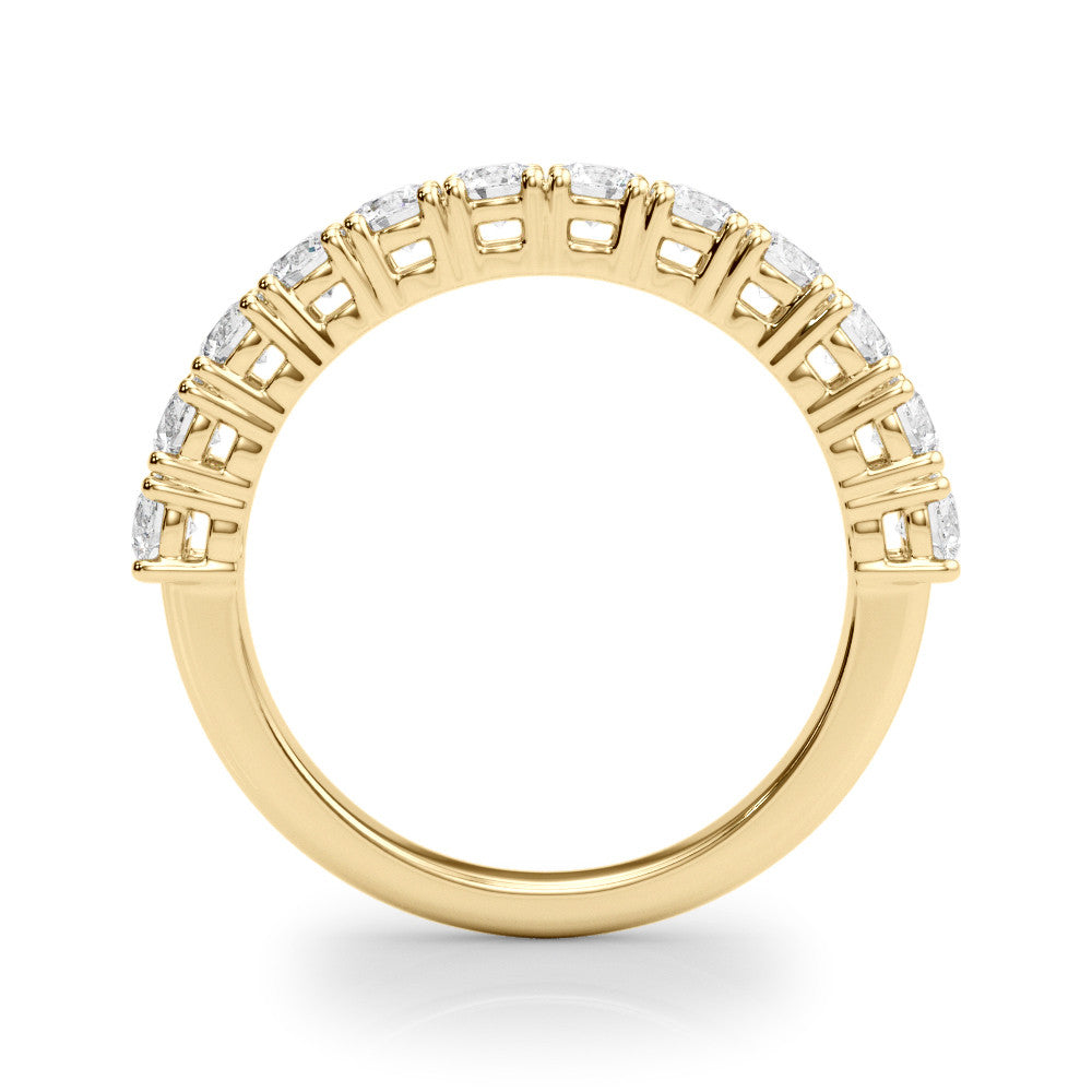 1/4 Carat FG/VS1 Prong Set Diamond Wedding Band In 10K White & Yellow Gold