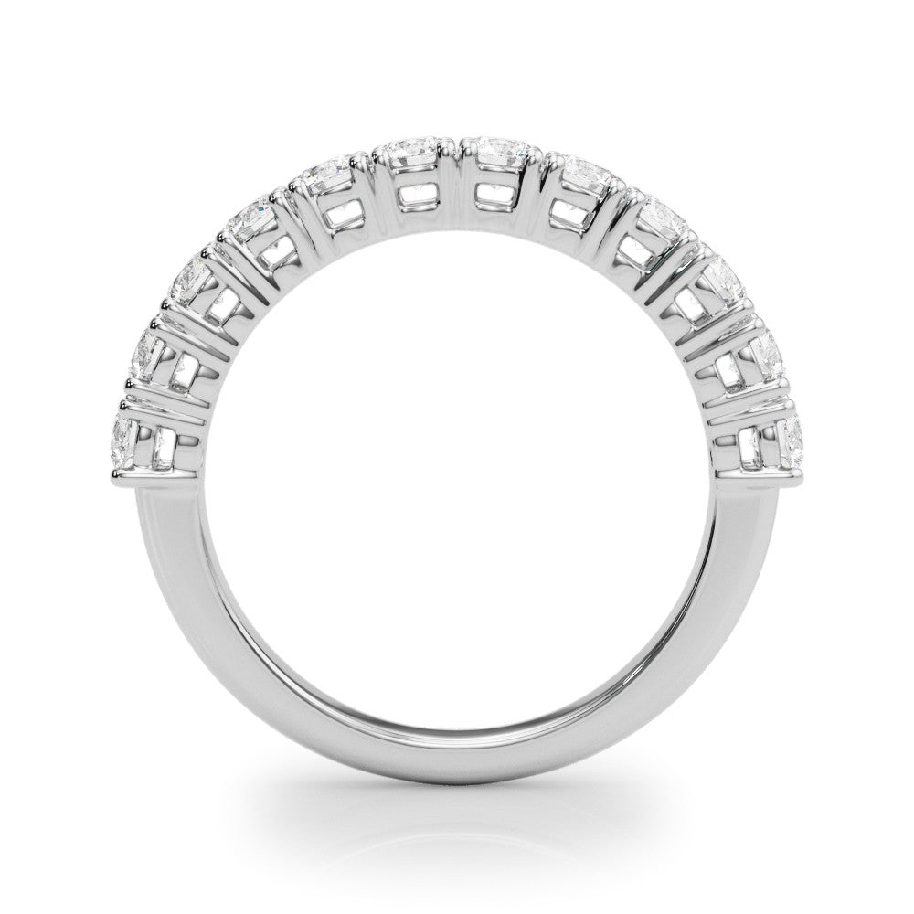 1/4 Carat FG/VS1 Prong Set Diamond Wedding Band In 10K White & Yellow Gold