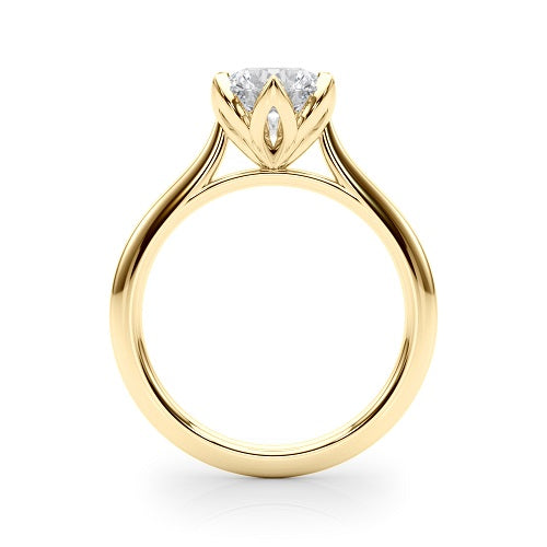 10K Yellow Gold 0.33 Ct Lab Grown Diamond Solitaire Ring Women Jewelry