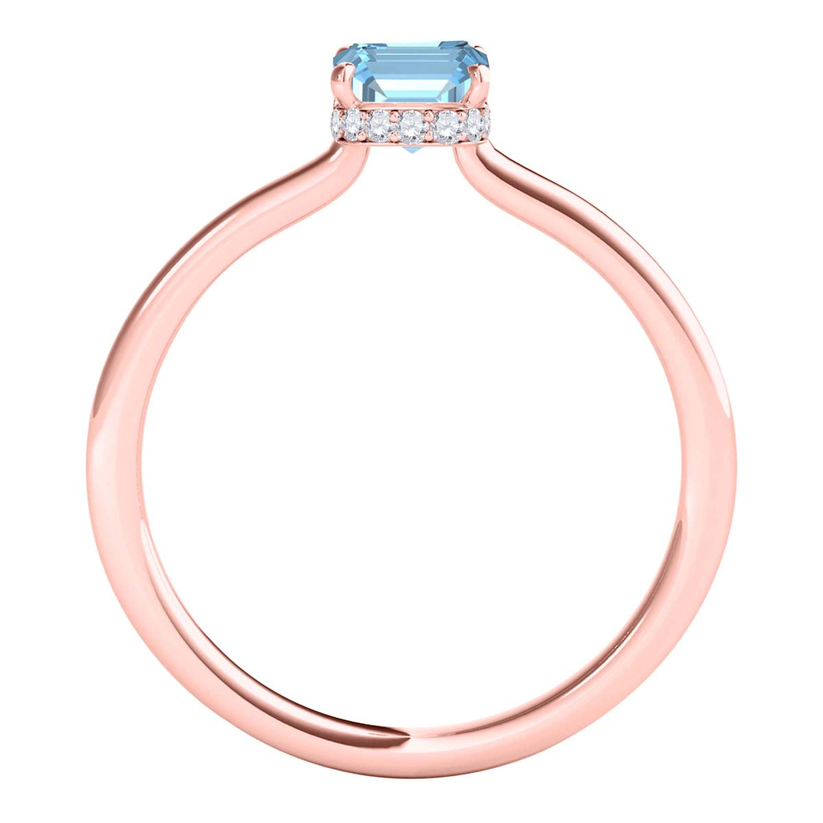 Aquamarine Diamond 2.5 Ct 10K Rose White Yellow Gold Gemstone Rings Women Jewelry