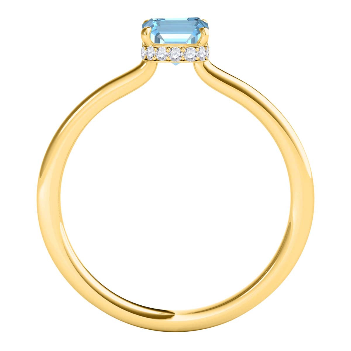 Aquamarine Diamond 2.5 Ct 10K Rose White Yellow Gold Gemstone Rings Women Jewelry