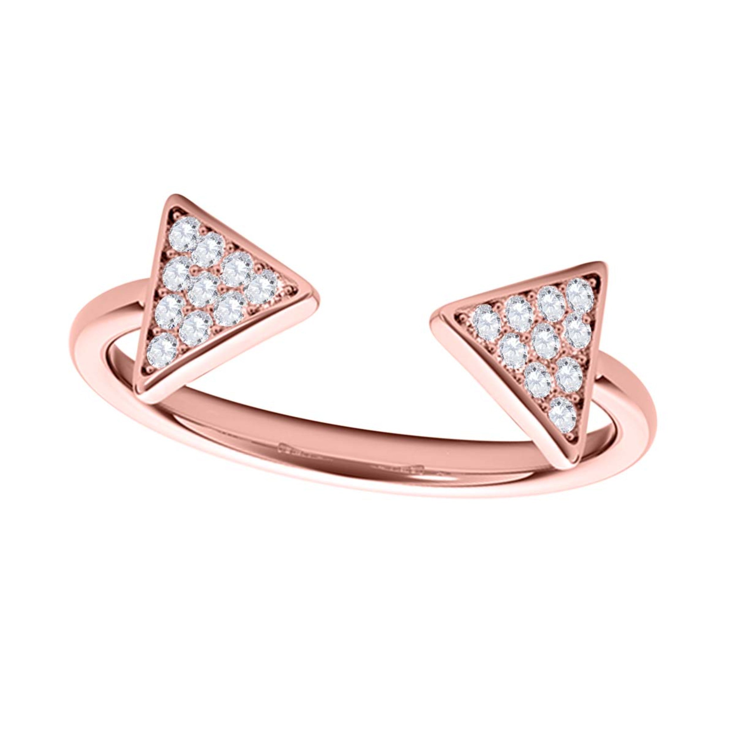 0.25 Ct Round Diamond 10K Solid White / Rose & Yellow Gold Wedding Band Jewelry