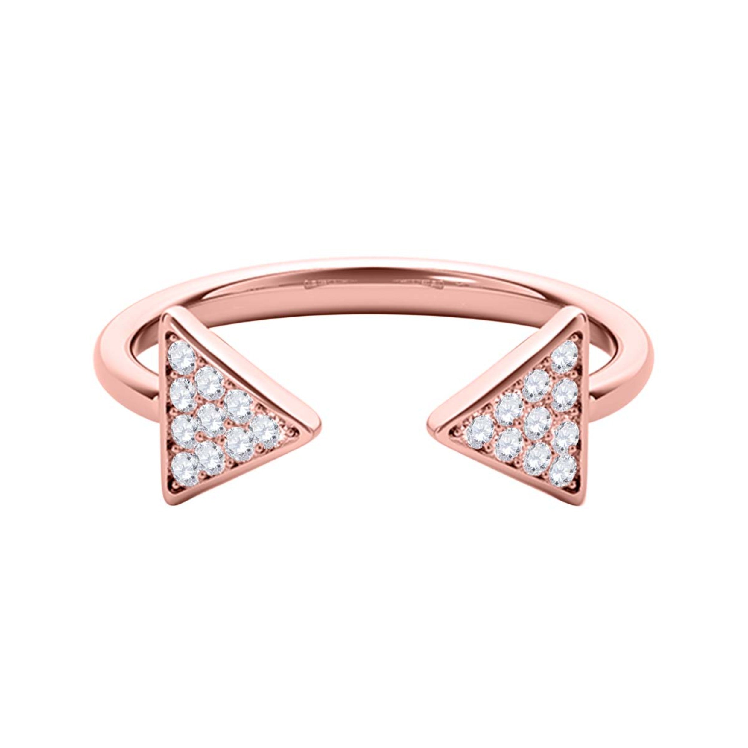 0.25 Ct Round Diamond 10K Solid White / Rose & Yellow Gold Wedding Band Jewelry