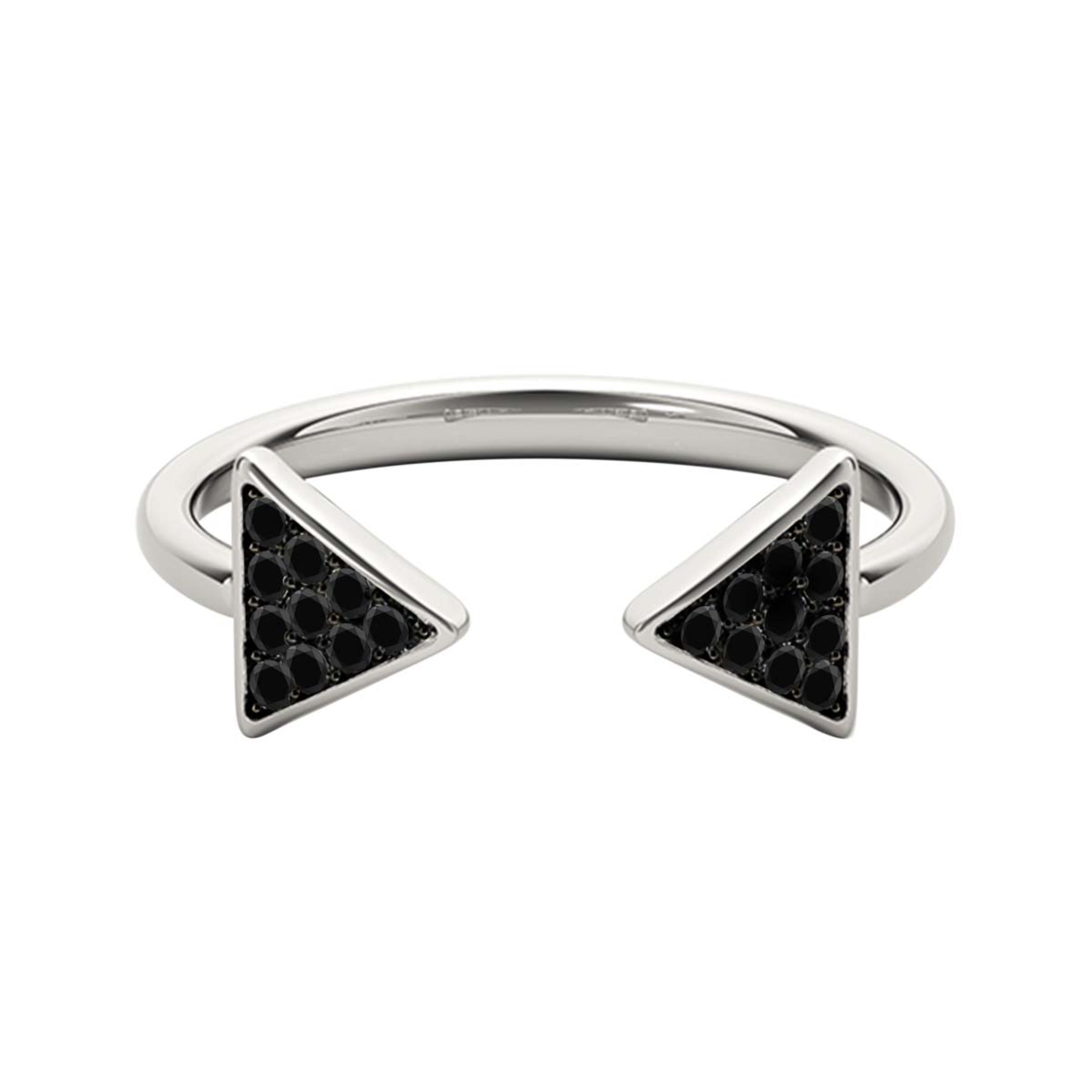0.25 Ct Black Diamond Wedding Band In 10K Solid Rose/ White & Yellow Gold