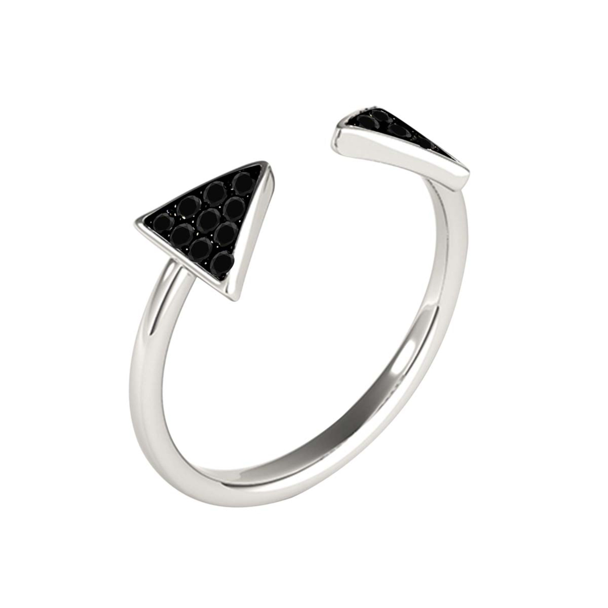 0.25 Ct Black Diamond Wedding Band In 10K Solid Rose/ White & Yellow Gold
