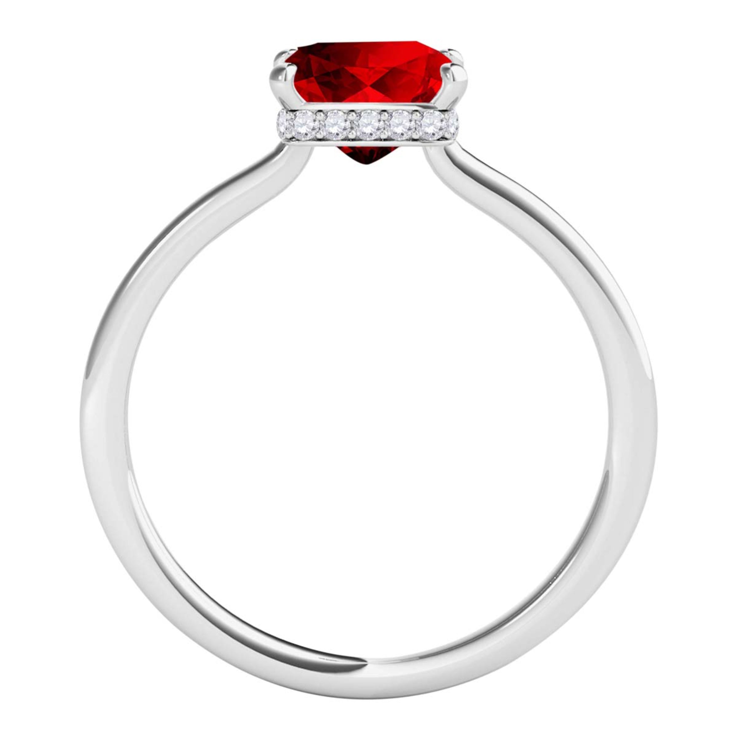 Garnet Diamond 1.10 Ct 14K Rose White & Yellow Gold Gemstone Ring Jewelry
