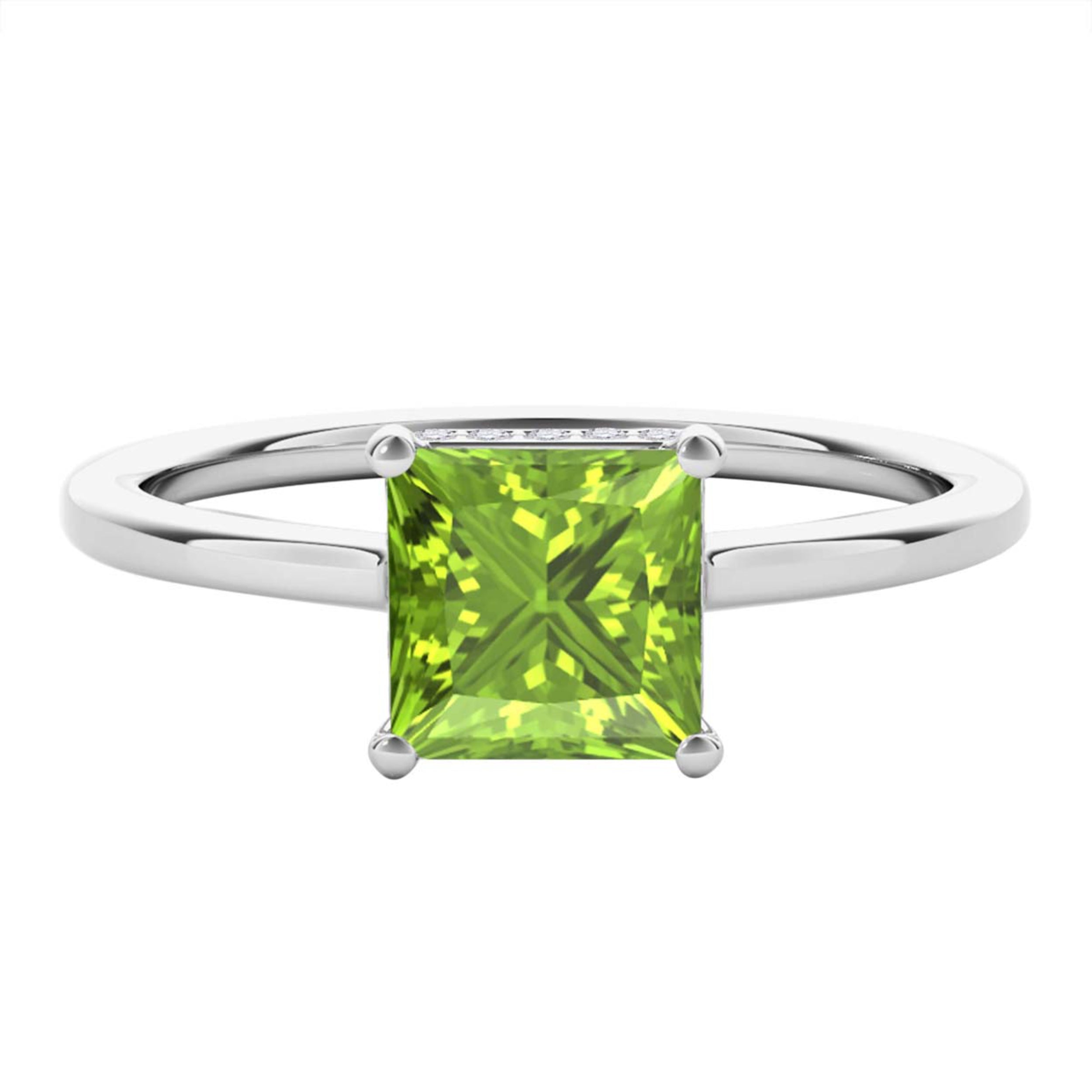 1.10 Ct Princess Cut Gemstone Diamond Wedding Engagement Rings In 14K Gold