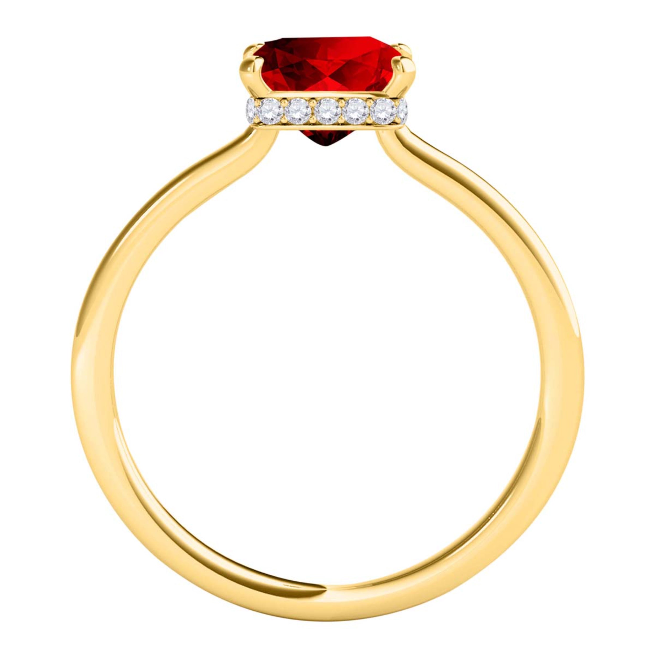 Garnet Diamond 1.10 Ct 14K Rose White & Yellow Gold Gemstone Ring Jewelry