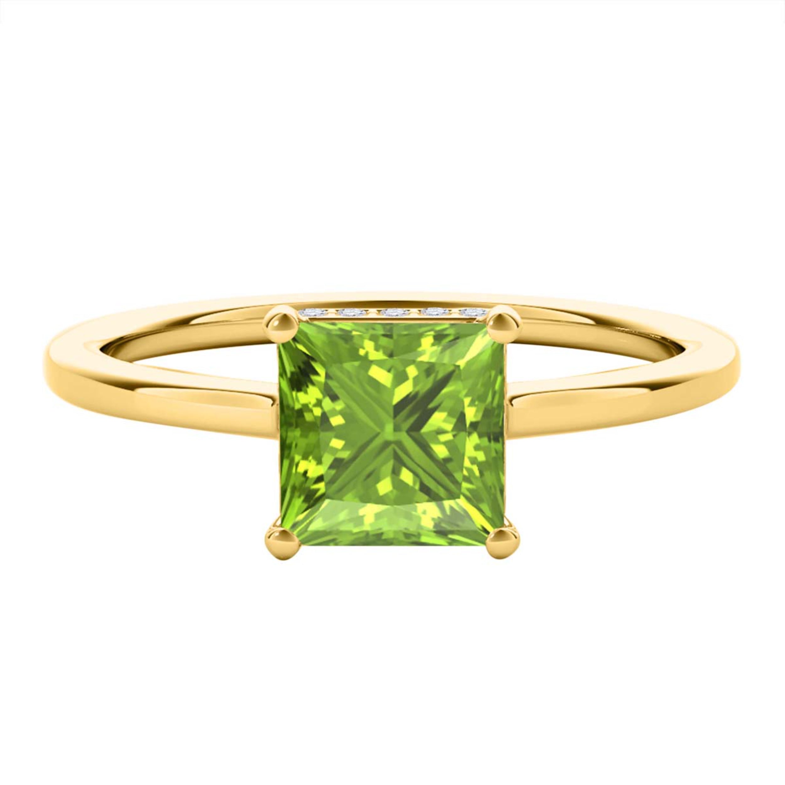 1.10 Ct Princess Cut Gemstone Diamond Wedding Engagement Rings In 14K Gold
