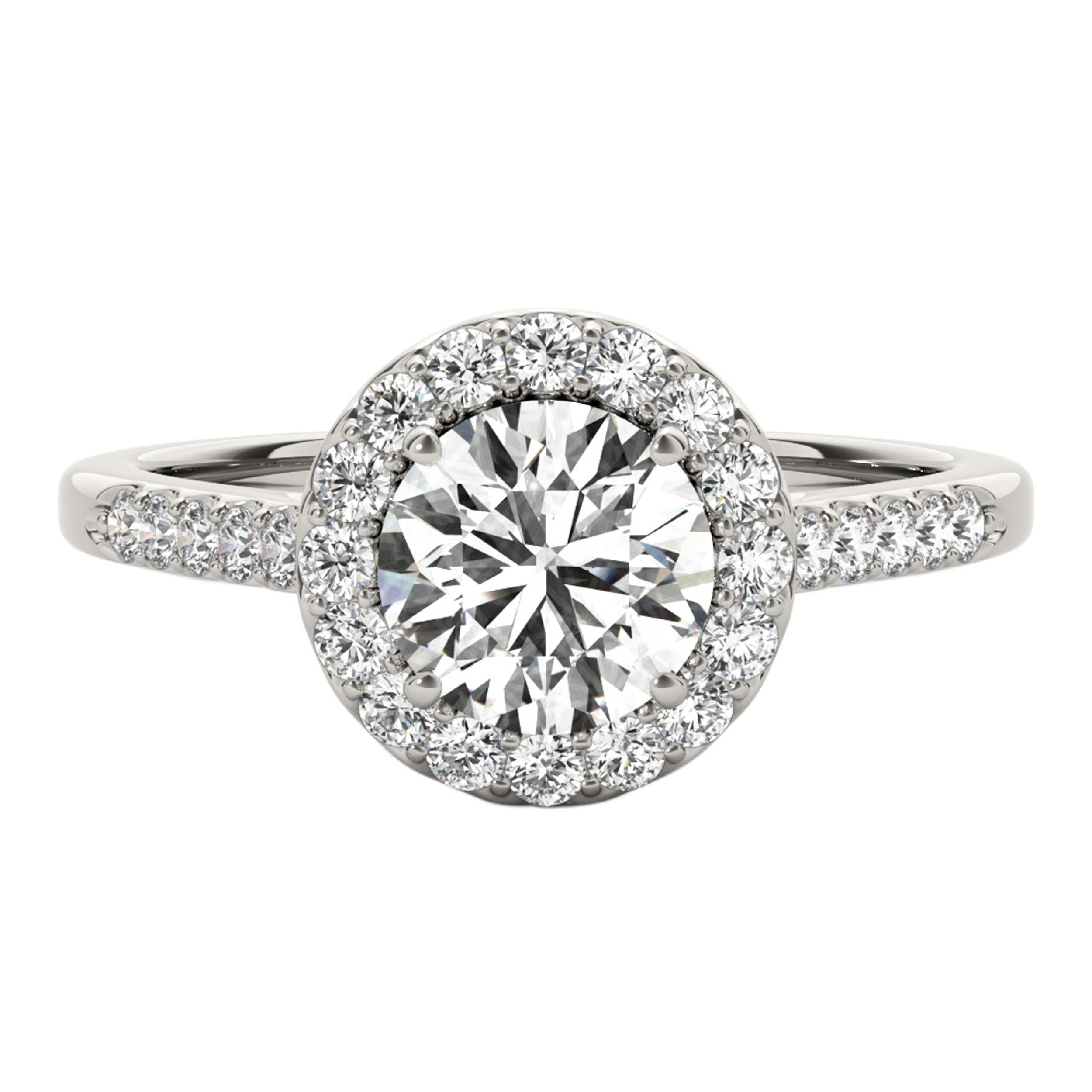 0.75 Carat Diamond Engagement Ring In 14K Solid White Yellow Gold