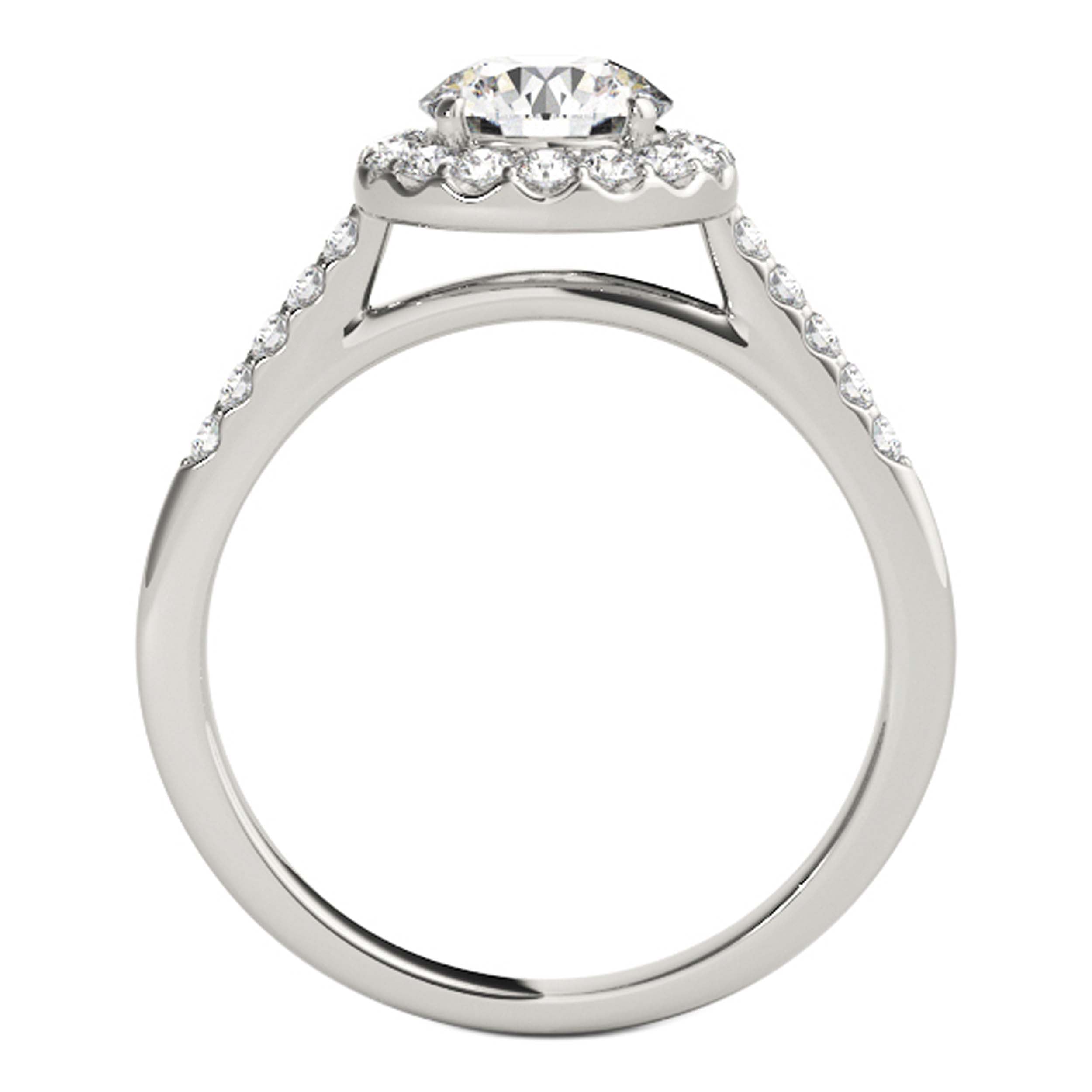 0.75 Carat Diamond Engagement Ring In 14K Solid White Yellow Gold