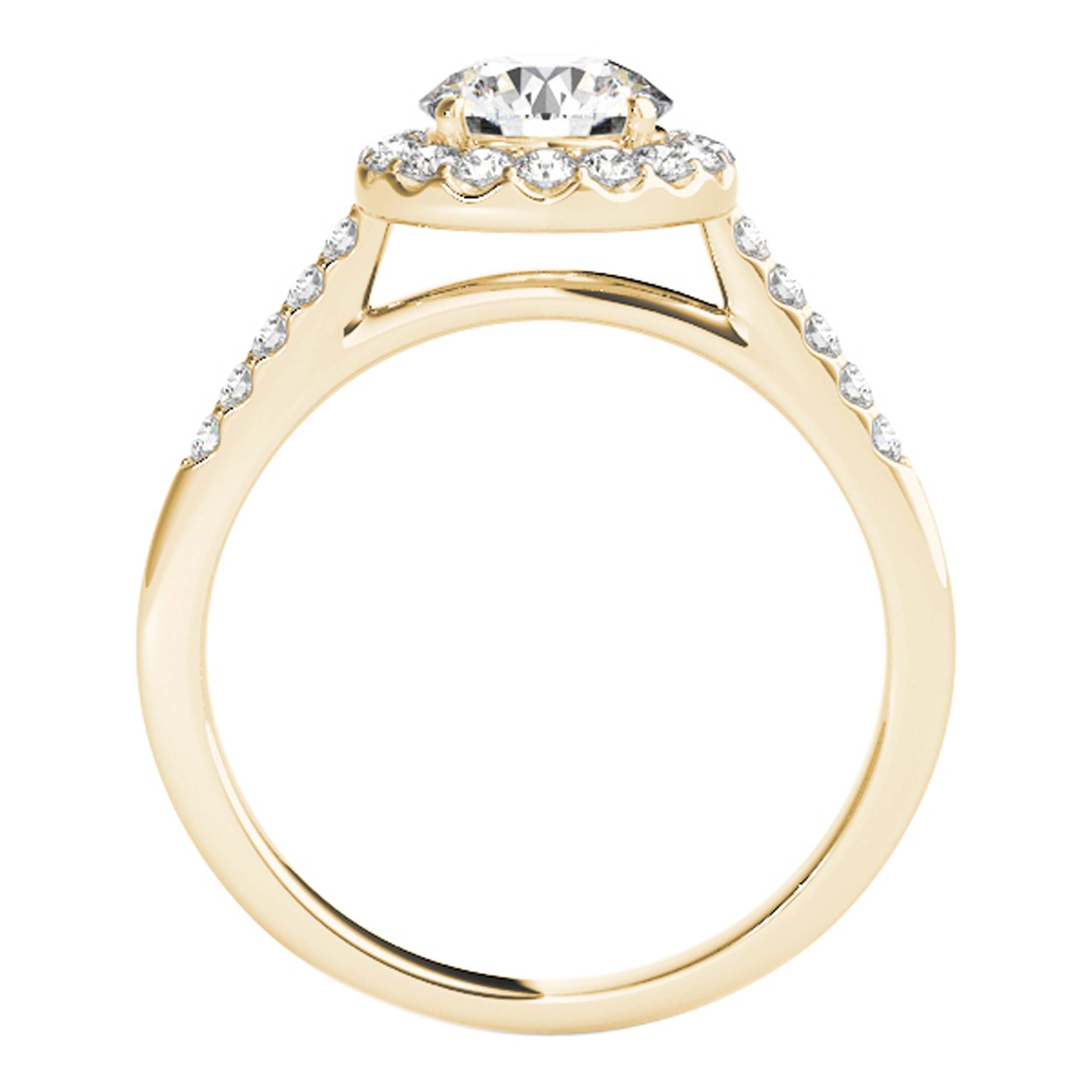0.75 Carat Diamond Engagement Ring In 14K Solid White Yellow Gold