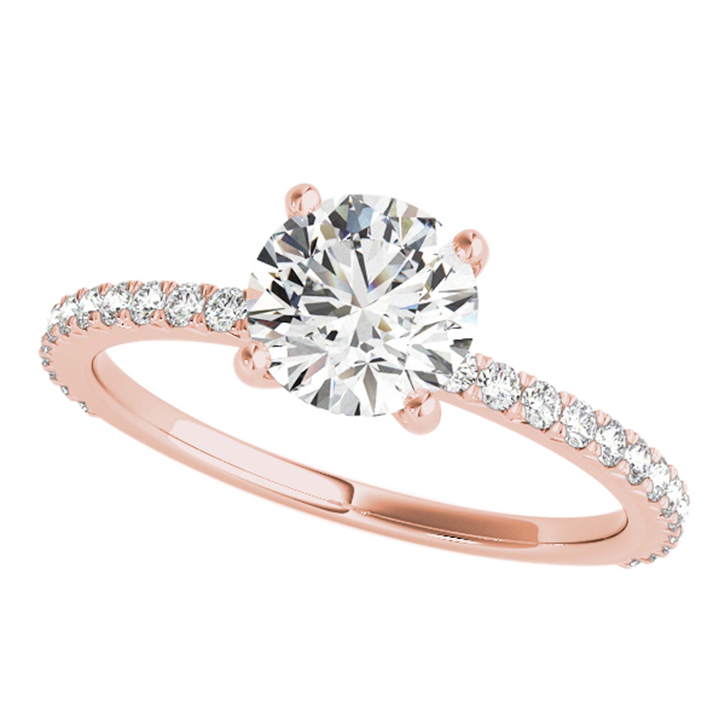 1.00 Ct Brilliant Cut Diamond Bridal Set Engagement Ring 10K White Rose & Yellow Gold