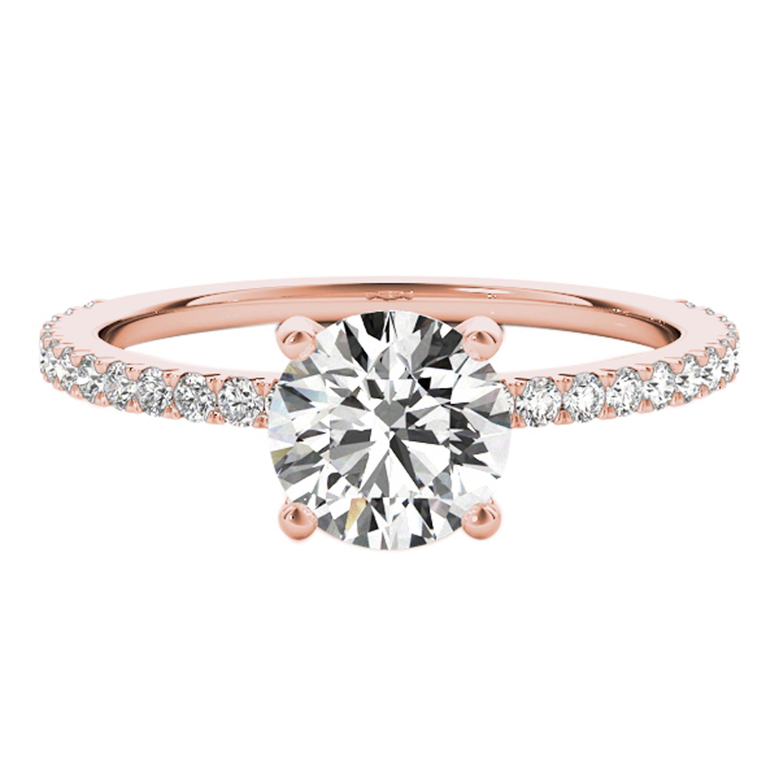 1.00 Ct Brilliant Cut Diamond Bridal Set Engagement Ring 10K White Rose & Yellow Gold
