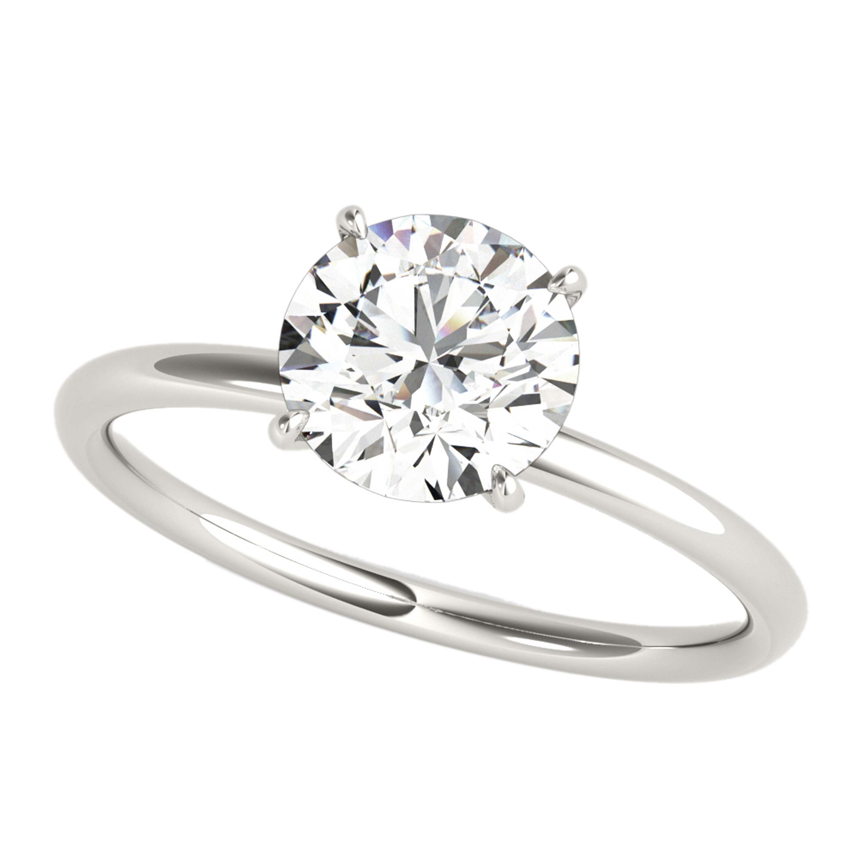 14K Gold 0.75 Ct Round Diamond Solitaire Engagement Wedding Rings Women Jewelry