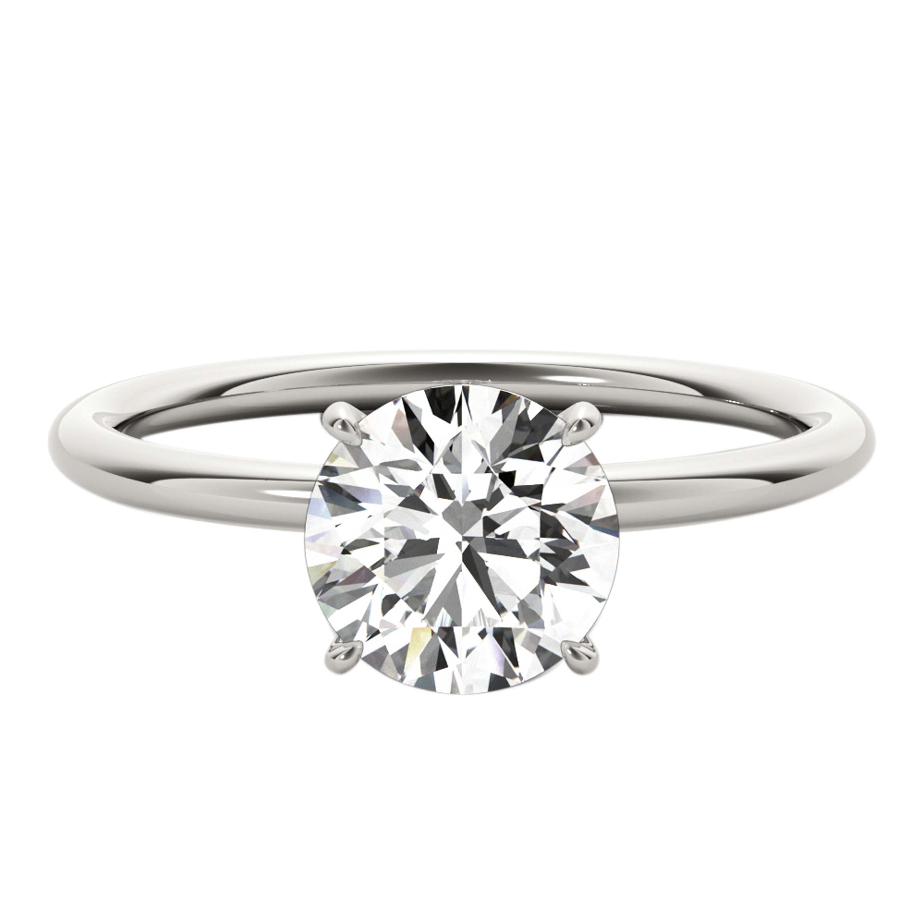 14K Gold 0.75 Ct Round Diamond Solitaire Engagement Wedding Rings Women Jewelry