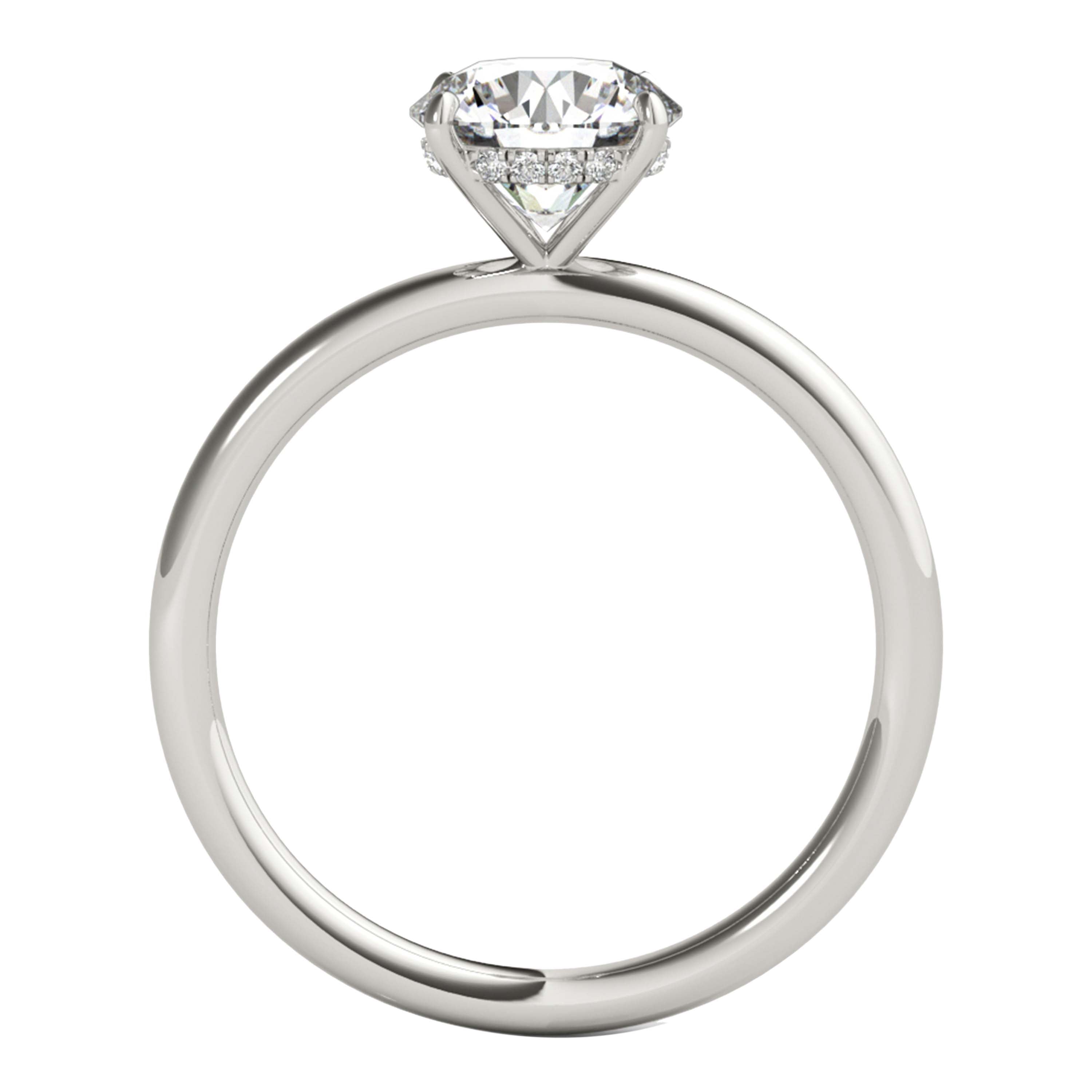Solitaire Engagement Ring 0.75 Ct Diamond In 14K Solid Gold
