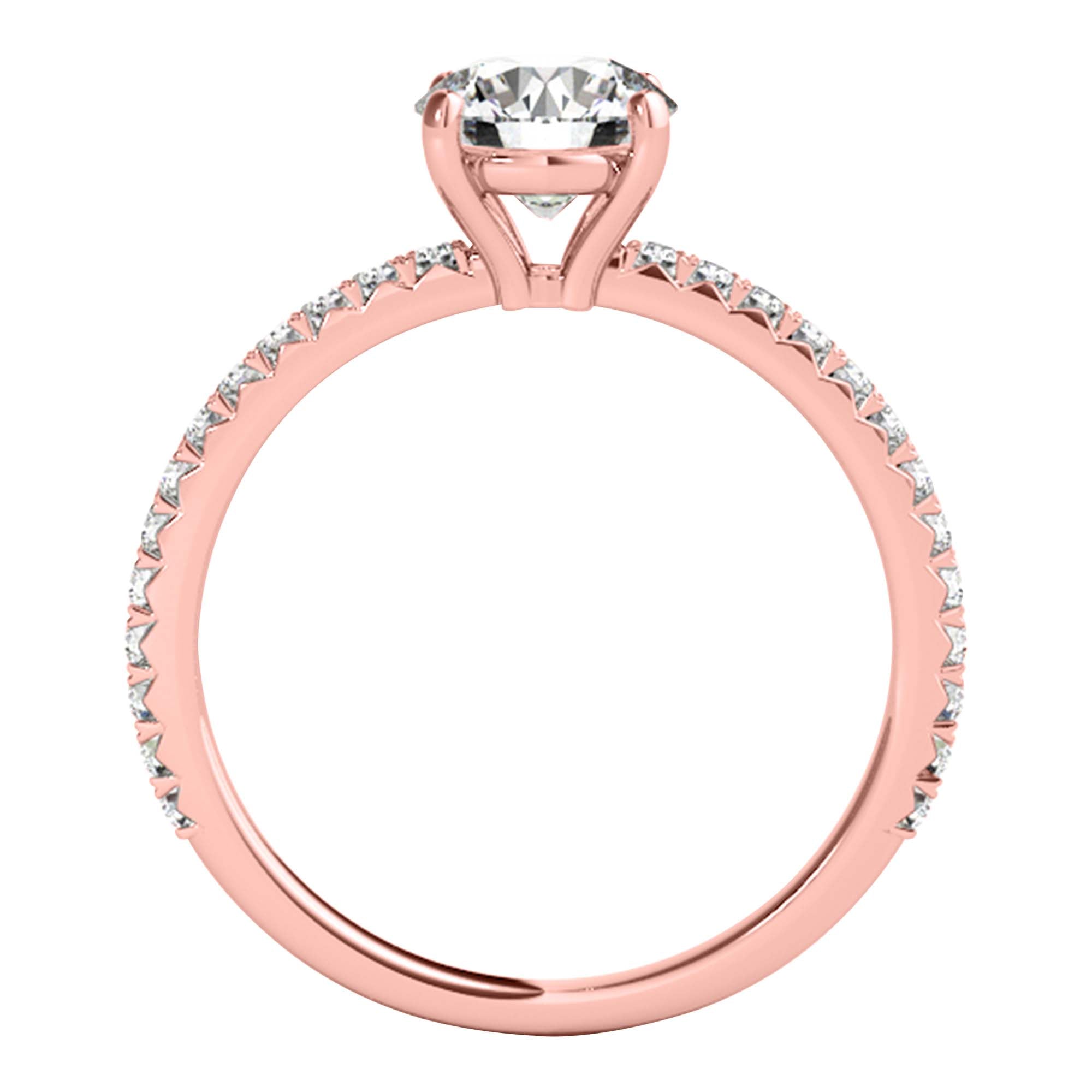 1/2 Ct FG/VVS1 Round Diamond Solitaire Engagement Rings In 10K White Rose & Yellow Gold