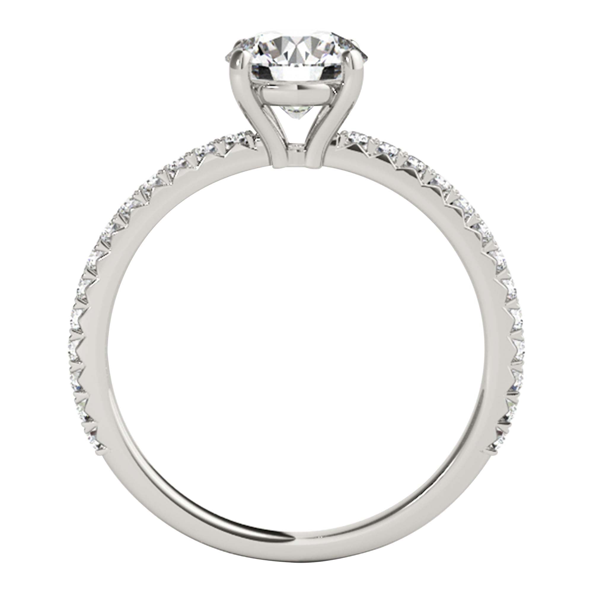 1/2 Ct FG/VVS1 Round Diamond Solitaire Engagement Rings In 10K White Rose & Yellow Gold