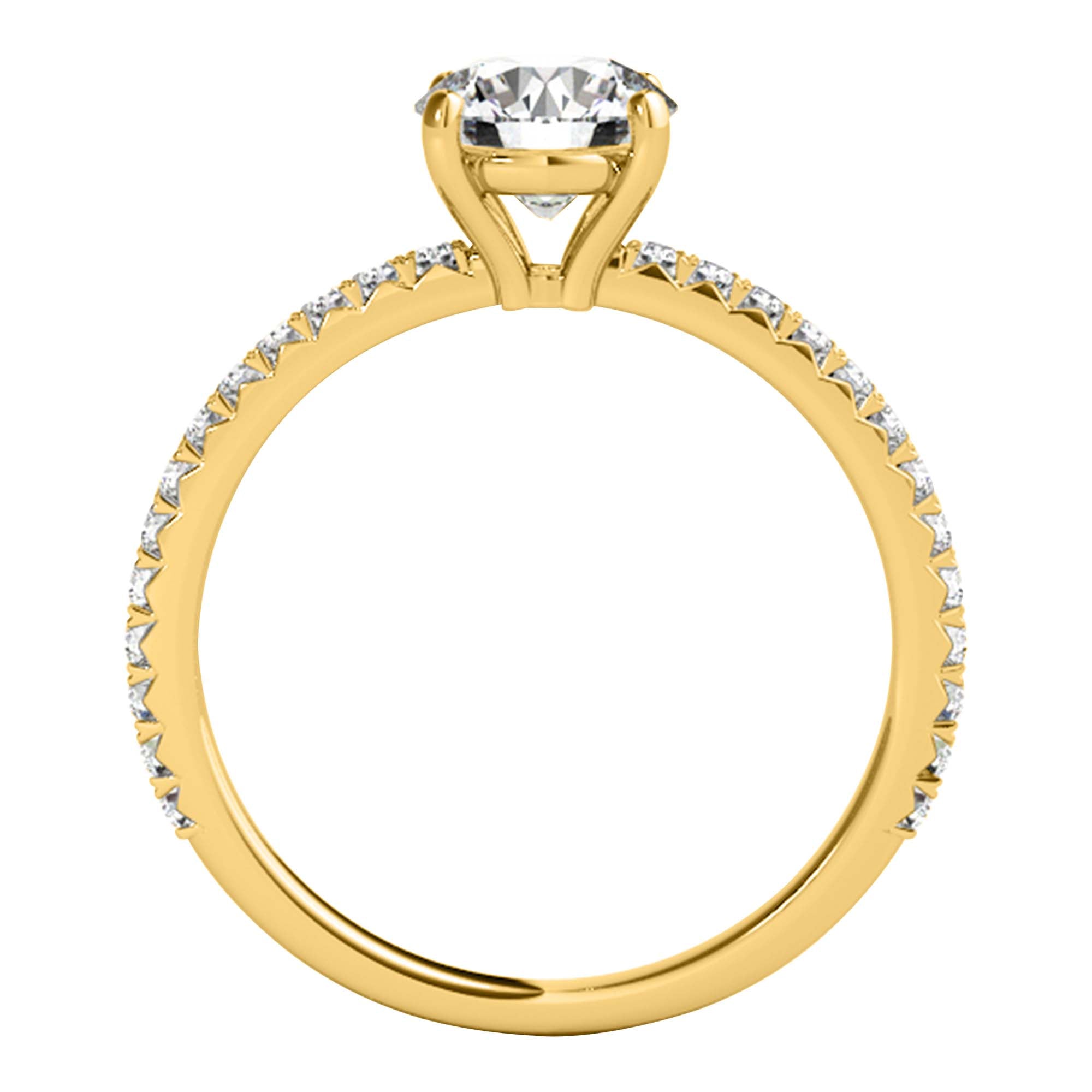 1/2 Ct FG/VVS1 Round Diamond Solitaire Engagement Rings In 10K White Rose & Yellow Gold