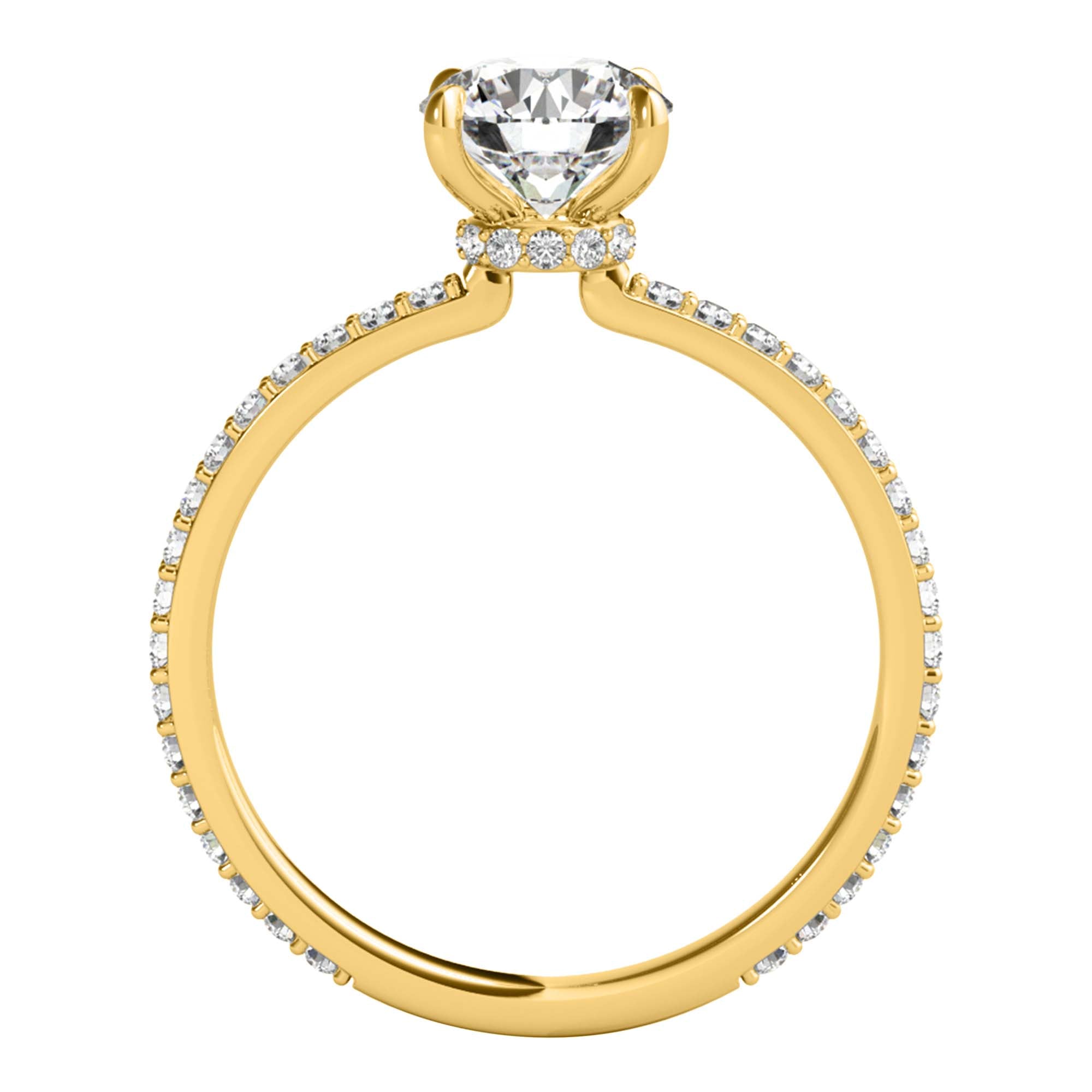 10K White/ Rose And Yellow Gold 0.80 Ct Round Diamond Engagement Rings