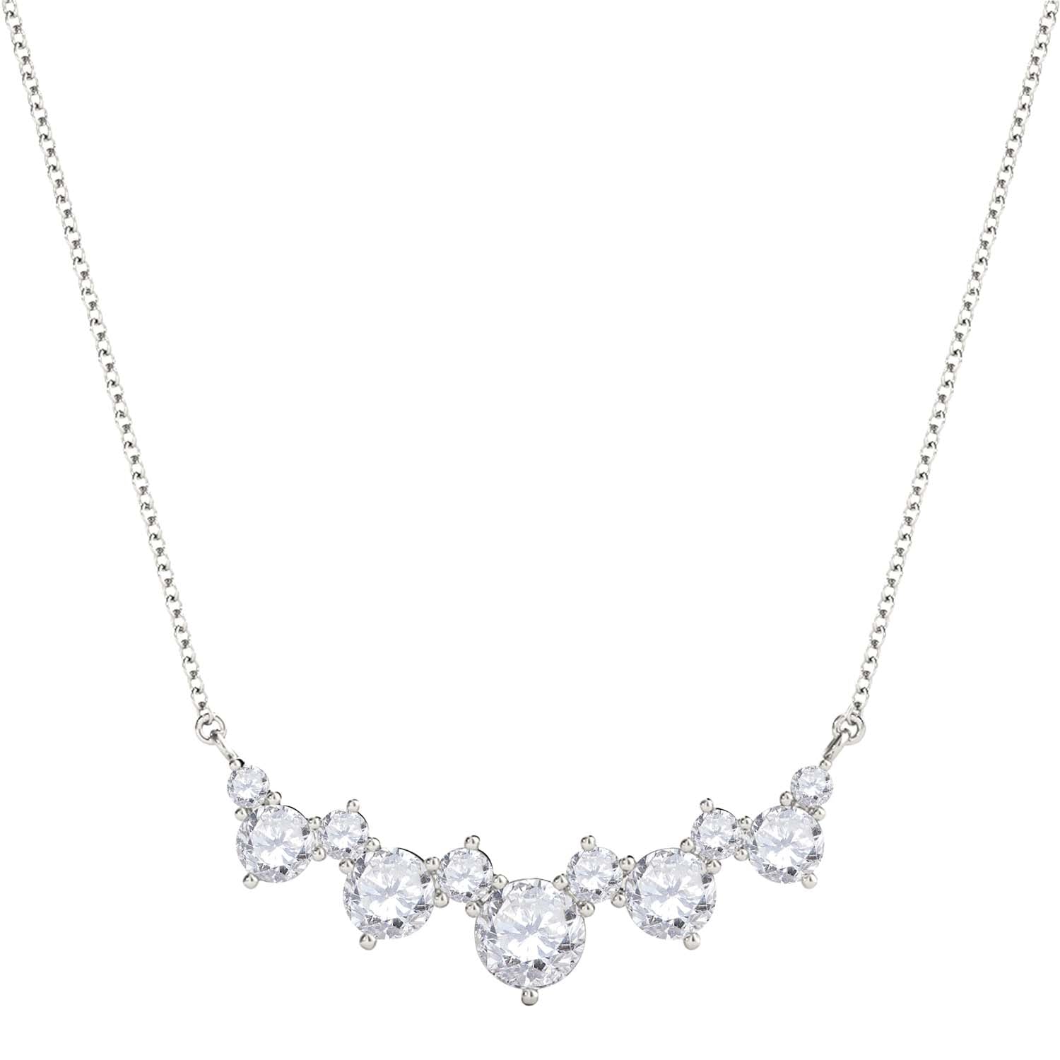 1.00 Carat Brilliant Diamond Pendant In 14K Yellow And White Gold With Chain