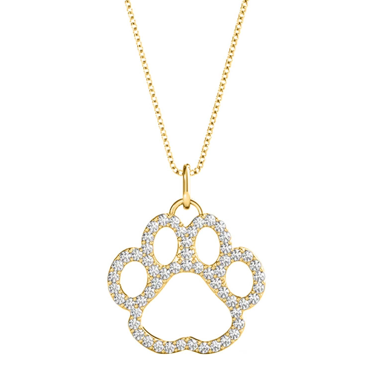 1/2 Ct Natural Diamond IJ/I1I2 Prong Set Necklace Pendant In  10K White Yellow Gold
