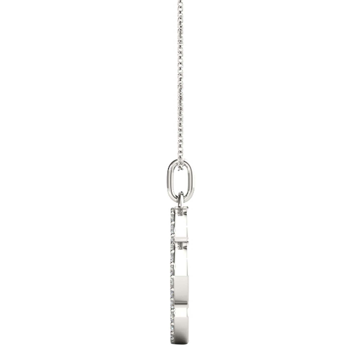 1/2 Ct Natural Diamond IJ/I1I2 Prong Set Necklace Pendant In  10K White Yellow Gold