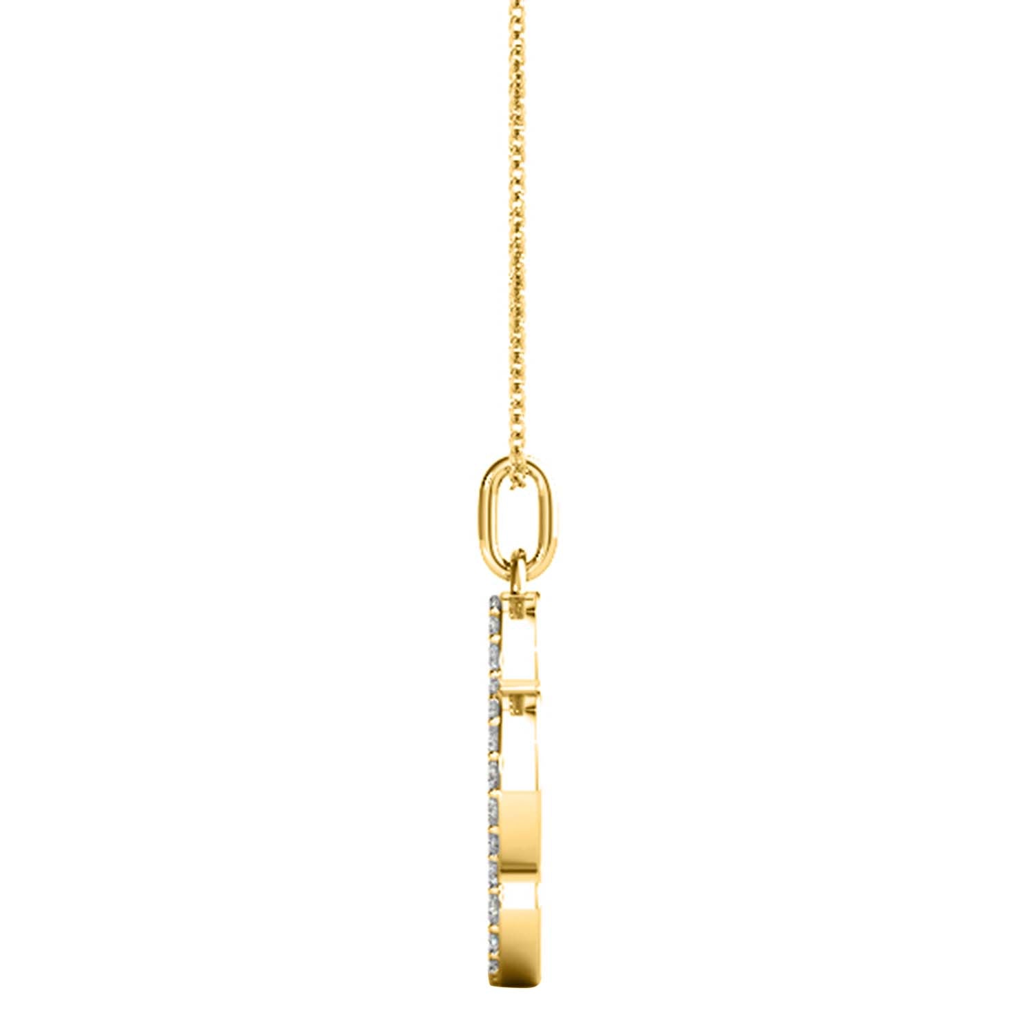 1/2 Ct Natural Diamond IJ/I1I2 Prong Set Necklace Pendant In  10K White Yellow Gold