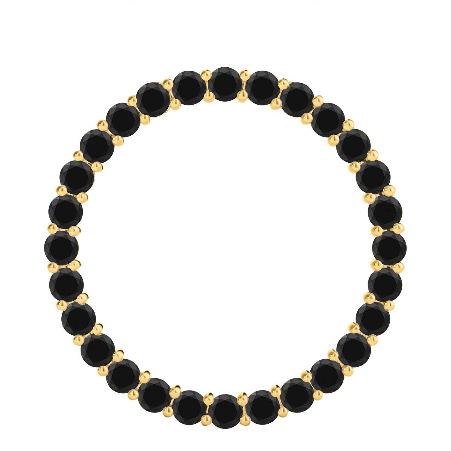 1.25 Ct Round Black Diamond Pendant Necklace In 10K White/ Yellow Gold