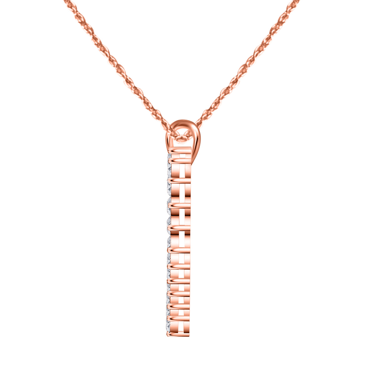 2.00 Carat Lab Grown Diamond Heart Shape Pendant Necklace For Women's In 10K Rose Gold With 18" Box Chain